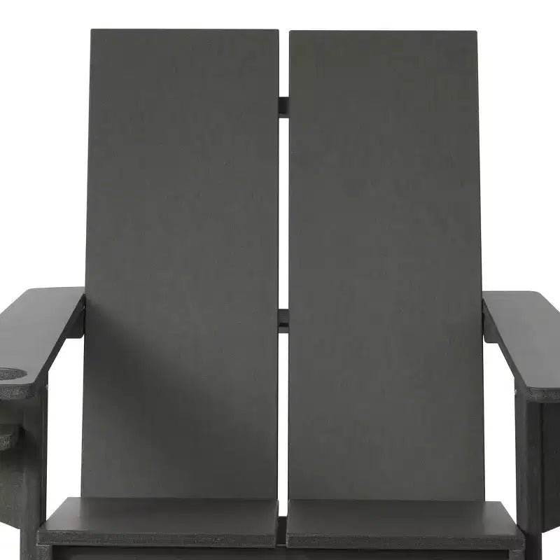 WestinTrends Riviera Outdoor HDPE Modern Adirondack Chair with Cup Holder, White