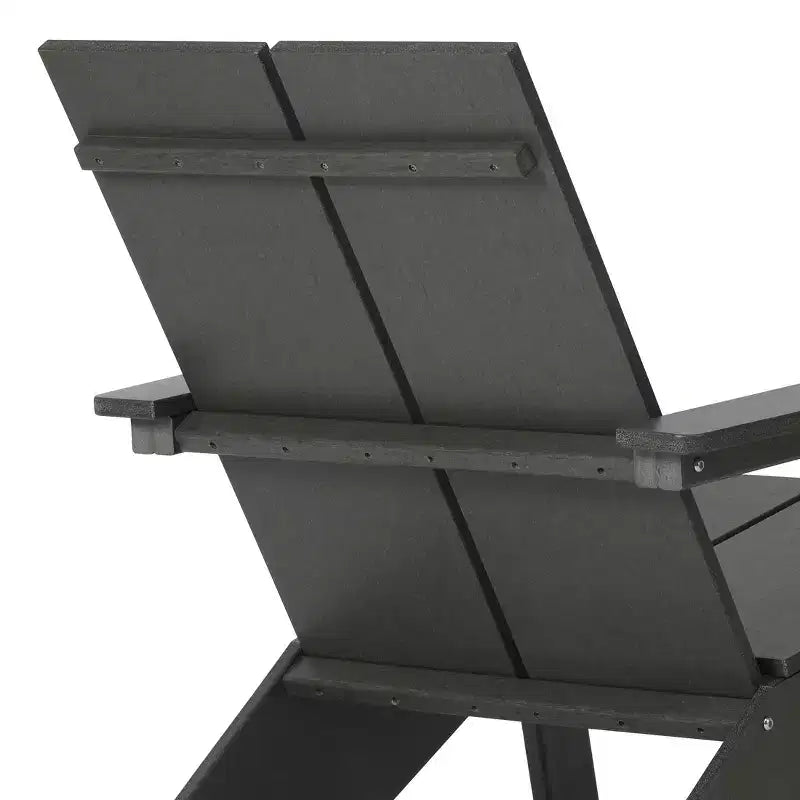 WestinTrends Riviera Outdoor HDPE Modern Adirondack Chair with Cup Holder, White