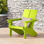 WestinTrends Riviera Outdoor HDPE Modern Adirondack Chair with Cup Holder, White