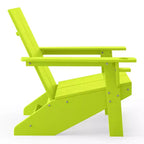 WestinTrends Riviera Outdoor HDPE Modern Adirondack Chair with Cup Holder, White