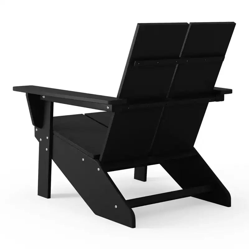 WestinTrends Riviera Outdoor HDPE Modern Adirondack Chair with Cup Holder, White