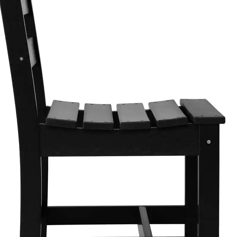 WestinTrends Ashore Sedia da pranzo laterale senza braccioli classica da esterno in HDPE, grigia