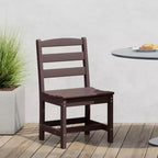 WestinTrends Ashore Sedia da pranzo laterale senza braccioli classica da esterno in HDPE, grigia
