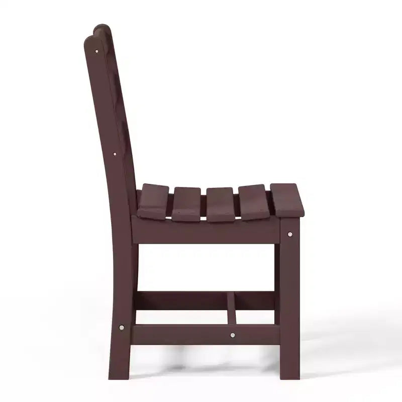 WestinTrends Ashore Sedia da pranzo laterale senza braccioli classica da esterno in HDPE, grigia