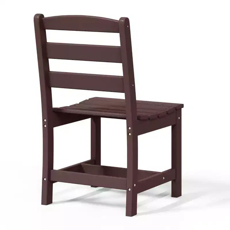 WestinTrends Ashore Sedia da pranzo laterale senza braccioli classica da esterno in HDPE, grigia