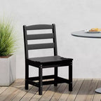 WestinTrends Ashore Sedia da pranzo laterale senza braccioli classica da esterno in HDPE, grigia