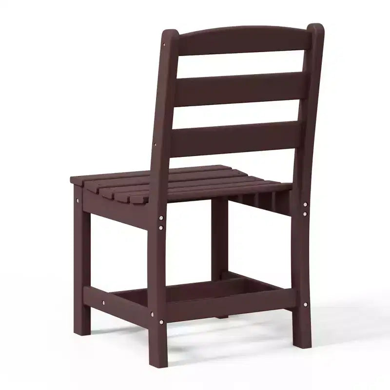 WestinTrends Ashore Sedia da pranzo laterale senza braccioli classica da esterno in HDPE, grigia