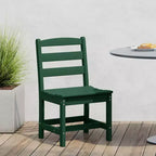 WestinTrends Ashore Sedia da pranzo laterale senza braccioli classica da esterno in HDPE, grigia