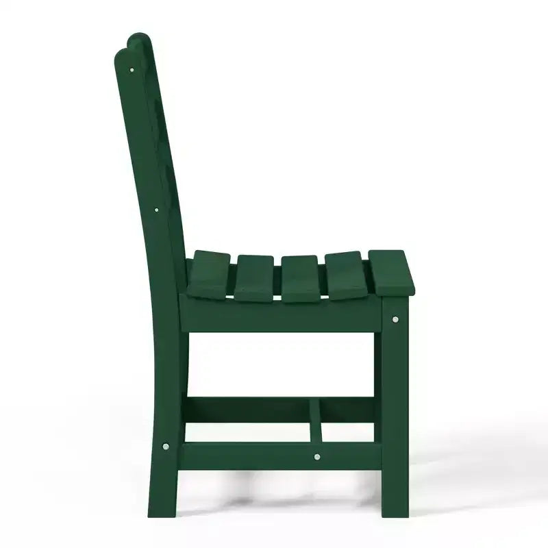 WestinTrends Ashore Sedia da pranzo laterale senza braccioli classica da esterno in HDPE, grigia