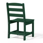 WestinTrends Ashore Sedia da pranzo laterale senza braccioli classica da esterno in HDPE, grigia