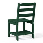 WestinTrends Ashore Sedia da pranzo laterale senza braccioli classica da esterno in HDPE, grigia