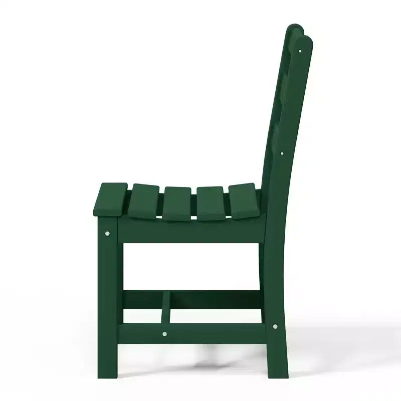 WestinTrends Ashore Sedia da pranzo laterale senza braccioli classica da esterno in HDPE, grigia