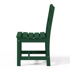 WestinTrends Ashore Sedia da pranzo laterale senza braccioli classica da esterno in HDPE, grigia