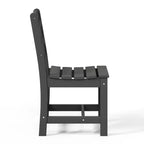 WestinTrends Ashore Sedia da pranzo laterale senza braccioli classica da esterno in HDPE, grigia