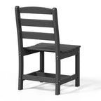 WestinTrends Ashore Sedia da pranzo laterale senza braccioli classica da esterno in HDPE, grigia