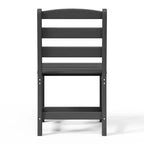WestinTrends Ashore Sedia da pranzo laterale senza braccioli classica da esterno in HDPE, grigia
