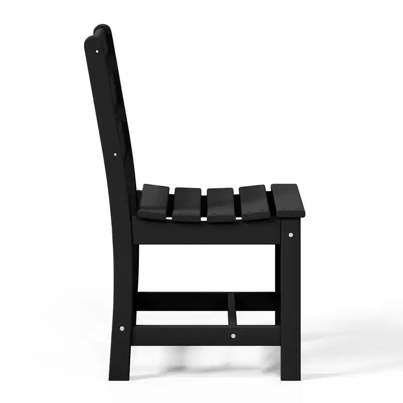 WestinTrends Ashore Sedia da pranzo laterale senza braccioli classica da esterno in HDPE, grigia