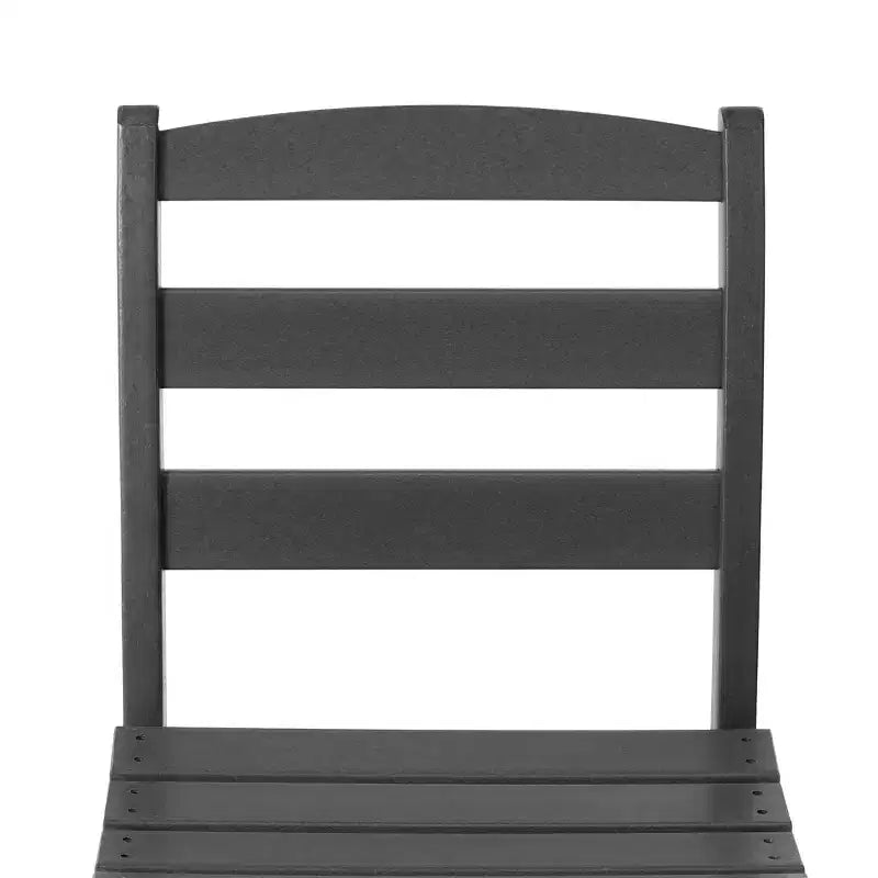 WestinTrends Ashore Sedia da pranzo laterale senza braccioli classica da esterno in HDPE, grigia