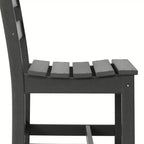 WestinTrends Ashore Sedia da pranzo laterale senza braccioli classica da esterno in HDPE, grigia