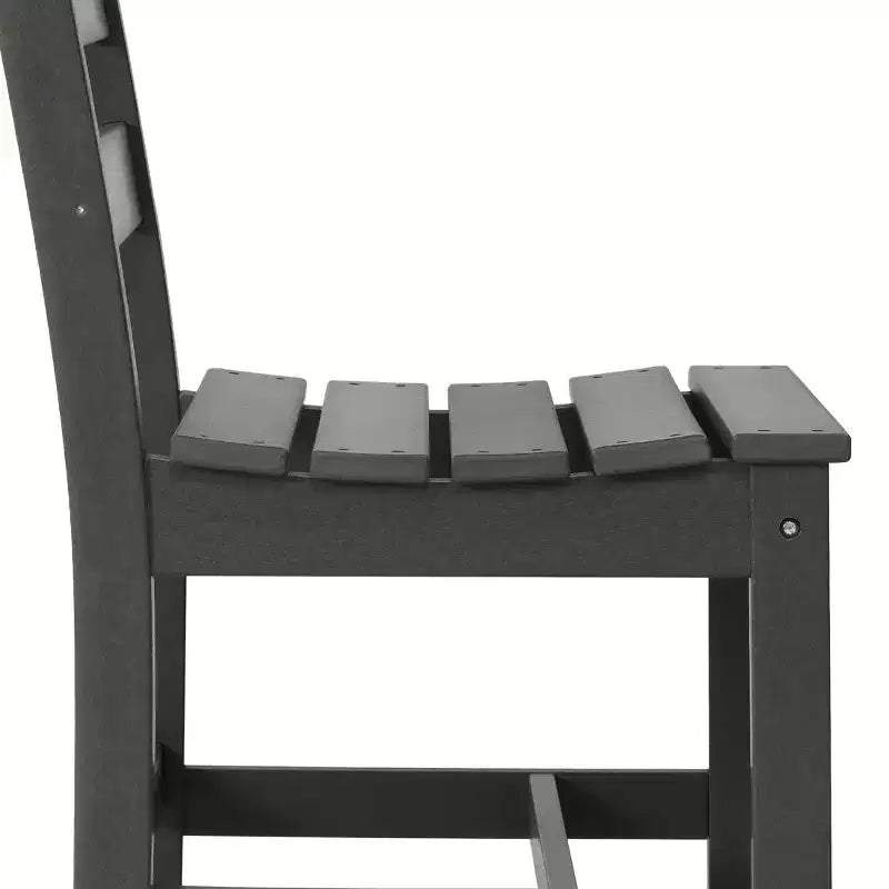WestinTrends Ashore Sedia da pranzo laterale senza braccioli classica da esterno in HDPE, grigia