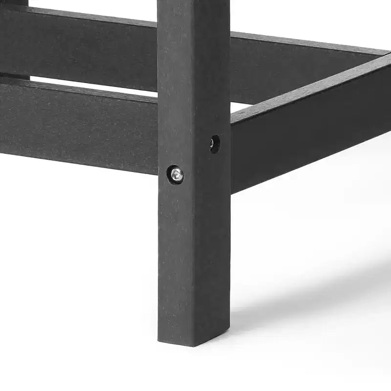 WestinTrends Ashore Sedia da pranzo laterale senza braccioli classica da esterno in HDPE, grigia