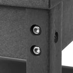WestinTrends Ashore Sedia da pranzo laterale senza braccioli classica da esterno in HDPE, grigia