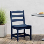 WestinTrends Ashore Sedia da pranzo laterale senza braccioli classica da esterno in HDPE, grigia