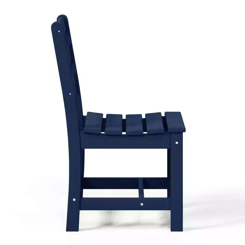 WestinTrends Ashore Sedia da pranzo laterale senza braccioli classica da esterno in HDPE, grigia