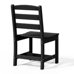 WestinTrends Ashore Sedia da pranzo laterale senza braccioli classica da esterno in HDPE, grigia