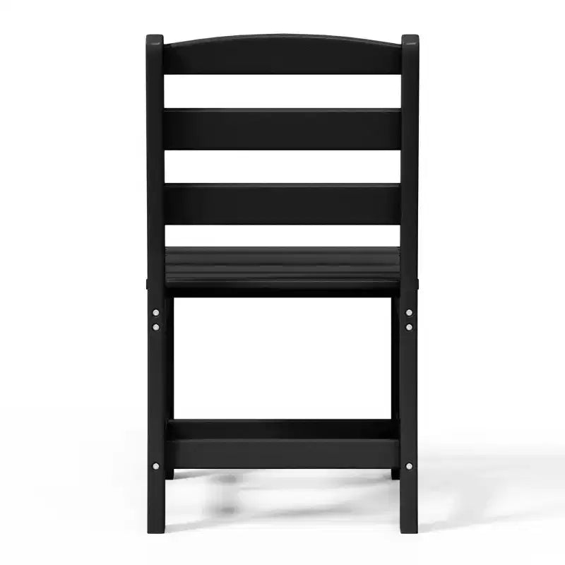 WestinTrends Ashore Sedia da pranzo laterale senza braccioli classica da esterno in HDPE, grigia
