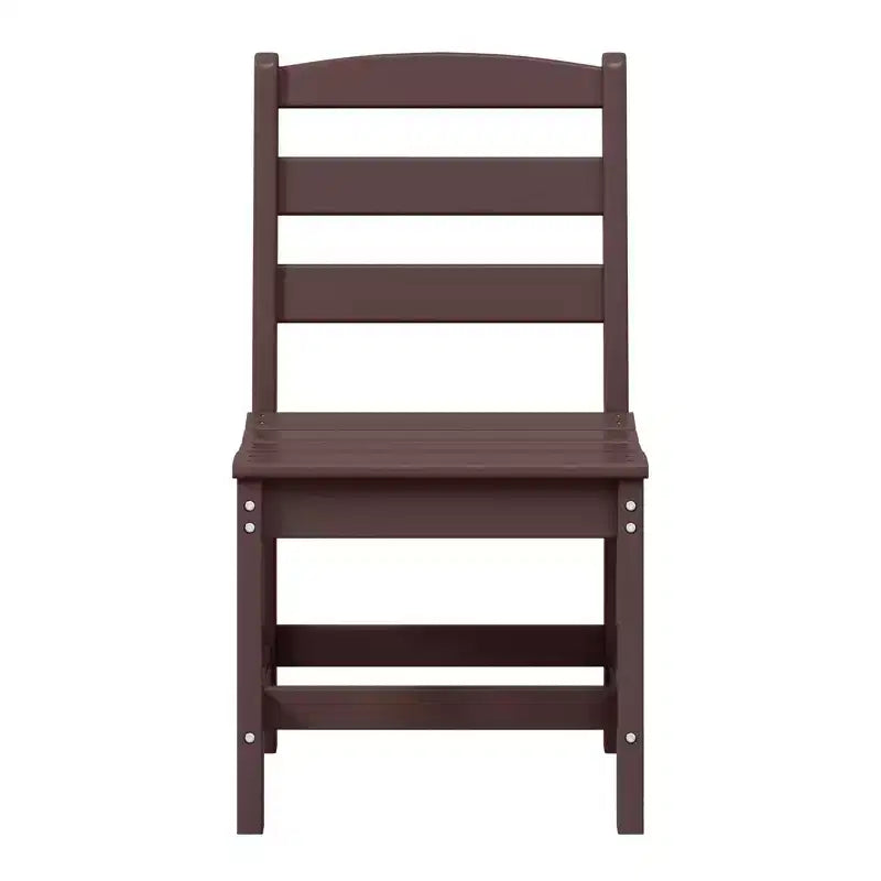 WestinTrends Ashore Sedia da pranzo laterale senza braccioli classica da esterno in HDPE, grigia