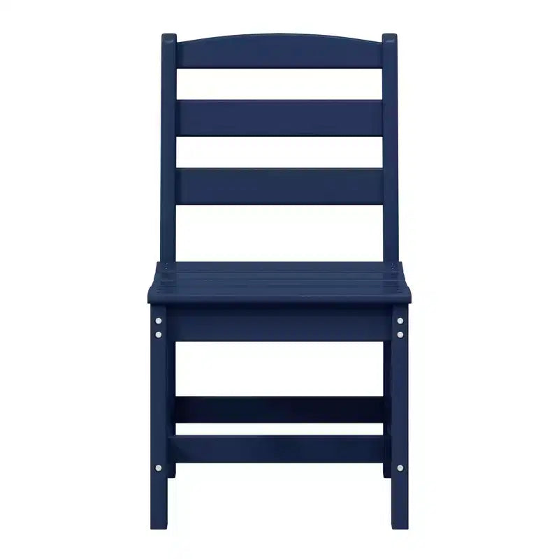 WestinTrends Ashore Sedia da pranzo laterale senza braccioli classica da esterno in HDPE, grigia