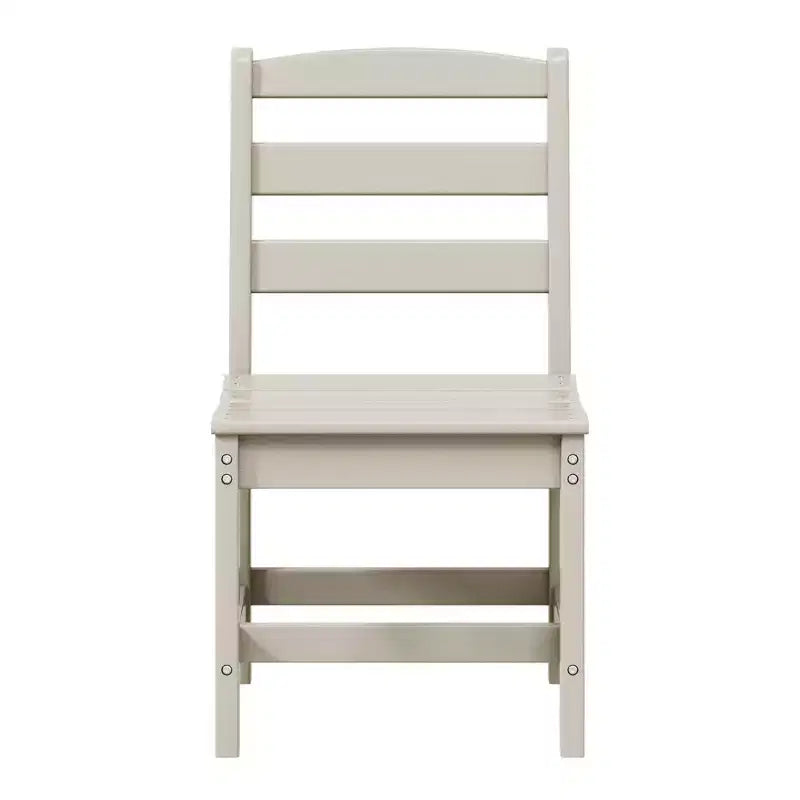 WestinTrends Ashore Sedia da pranzo laterale senza braccioli classica da esterno in HDPE, grigia
