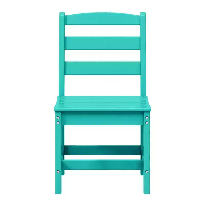 WestinTrends Ashore Sedia da pranzo laterale senza braccioli classica da esterno in HDPE, grigia