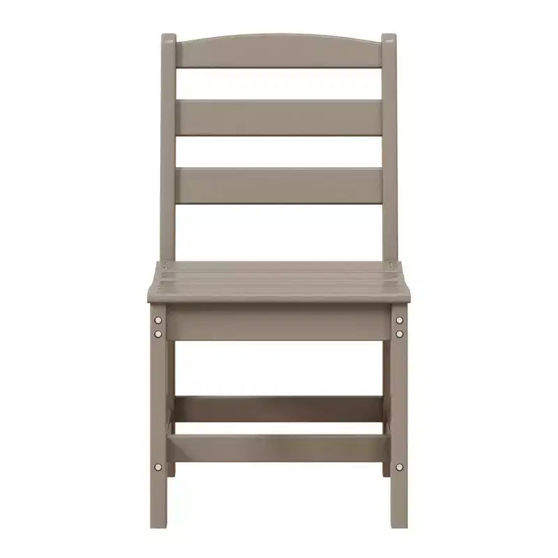 WestinTrends Ashore Sedia da pranzo laterale senza braccioli classica da esterno in HDPE, grigia