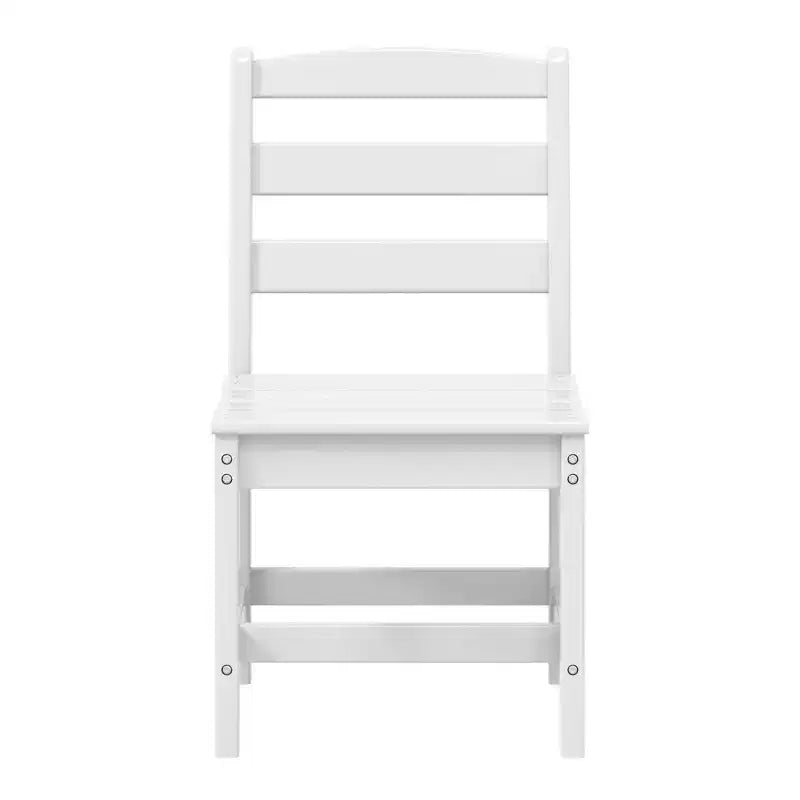 WestinTrends Ashore Sedia da pranzo laterale senza braccioli classica da esterno in HDPE, grigia