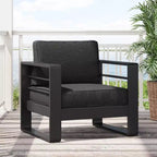 Poltrona da esterno Christopher Knight Home Raban in alluminio con cuscini
