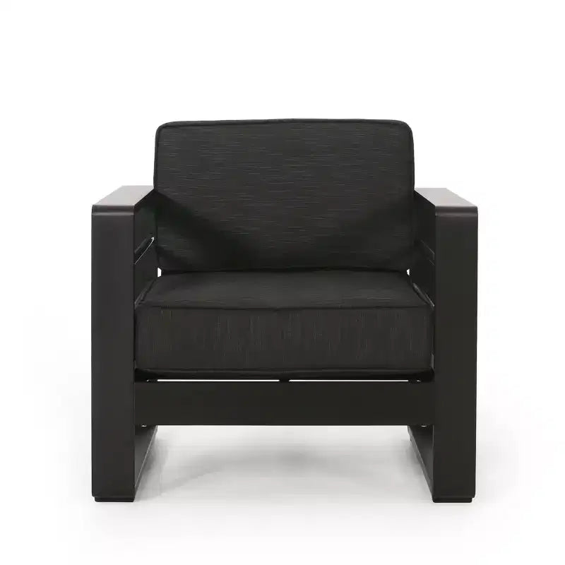 Poltrona da esterno Christopher Knight Home Raban in alluminio con cuscini