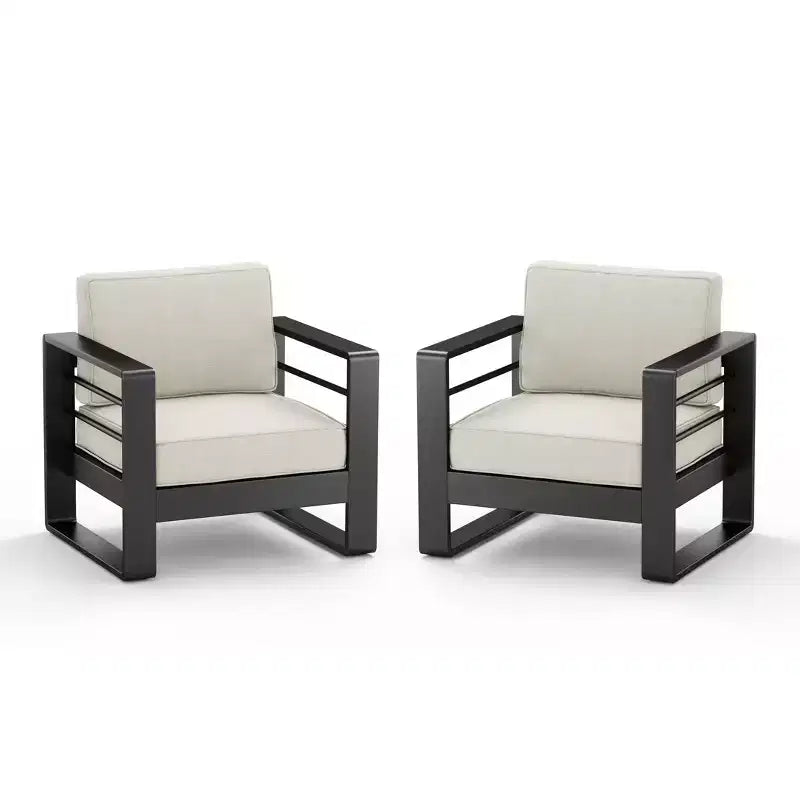 Poltrona da esterno Christopher Knight Home Raban in alluminio con cuscini