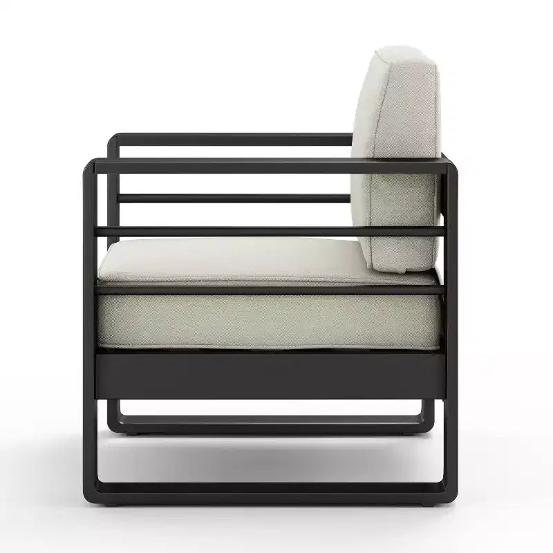 Poltrona da esterno Christopher Knight Home Raban in alluminio con cuscini