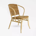 texxture 2 Pack Lilas Woven Rattan Bistro Chairs, Indoor Outdoor Dining or Kitchen Accents for Porch Table, Rattan Pole Frame, Home Furniture, Natural