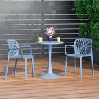 WestinTrends Playa Sedie da pranzo moderne impilabili per esterni con braccioli (Set da 2)