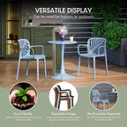 WestinTrends Playa Sedie da pranzo moderne impilabili per esterni con braccioli (Set da 2)