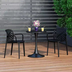 WestinTrends Playa Sedie da pranzo moderne impilabili per esterni con braccioli (Set da 2)