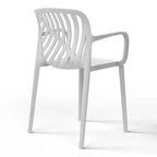 WestinTrends Playa Sedie da pranzo moderne impilabili per esterni con braccioli (Set da 2)