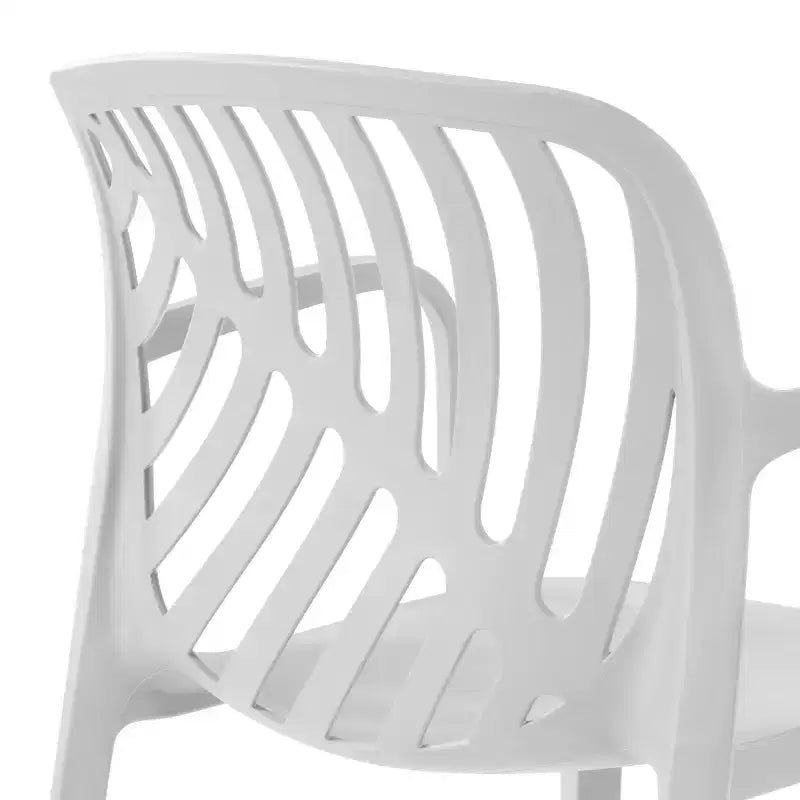 WestinTrends Playa Sedie da pranzo moderne impilabili per esterni con braccioli (Set da 2)