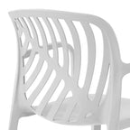 WestinTrends Playa Sedie da pranzo moderne impilabili per esterni con braccioli (Set da 2)