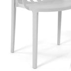 WestinTrends Playa Sedie da pranzo moderne impilabili per esterni con braccioli (Set da 2)