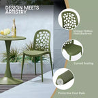 WestinTrends Playa Outdoor Modern Stackable Patio Dining Chairs (Set of 2)