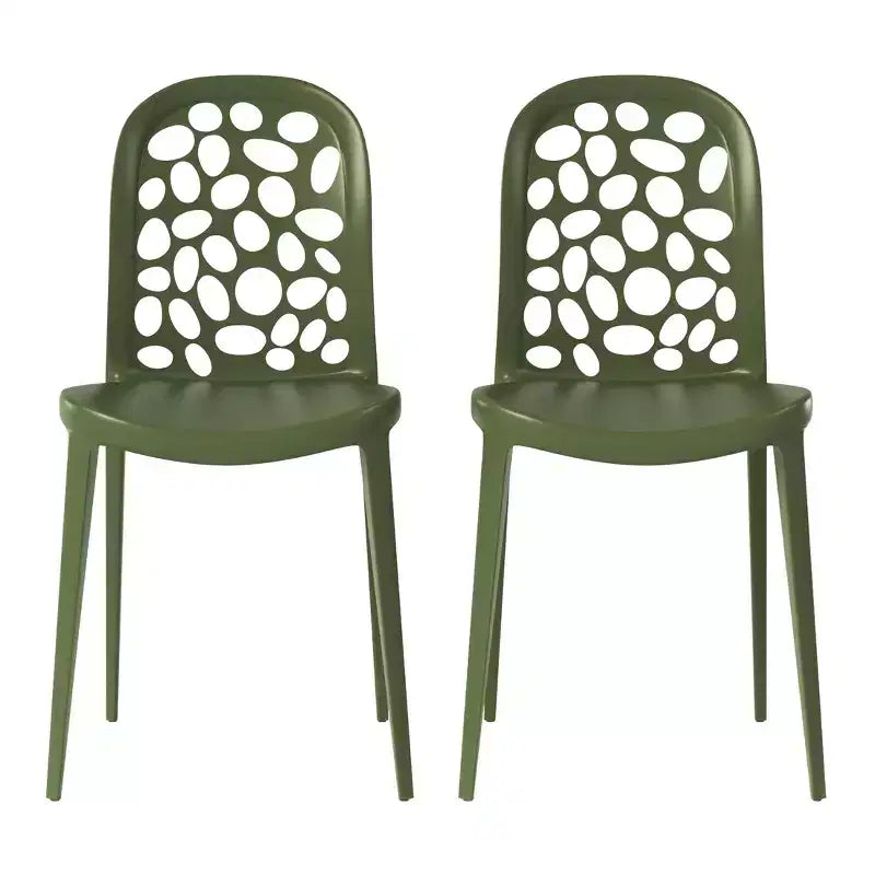 WestinTrends Playa Outdoor Modern Stackable Patio Dining Chairs (Set of 2)